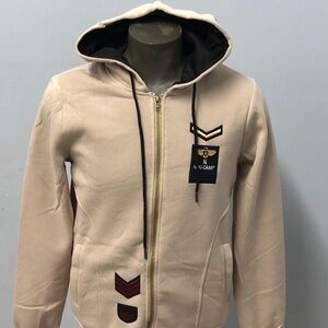 Recreation premium hoody jacket beige regular fit
